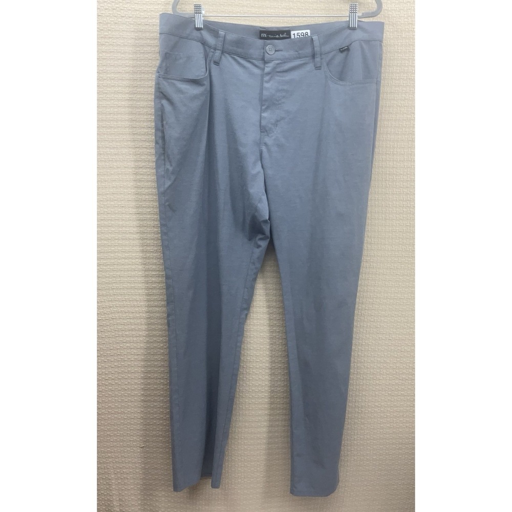 Travis‎ Mathew Lightweight Golf Performance Pants Size 38/32 Gray Micro Stripped